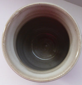 SCOTTISH POTTERY. Vintage Studio Pottery Stoneware Vase by Tom Lochhead, Kirkcudbright