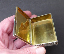Load image into Gallery viewer, ANTIQUE 1870s Indian Chased Silver Oblong Snuff Box. TRICHINOPOLY. Hinged Lid and Gold Gilt Wash Interior
