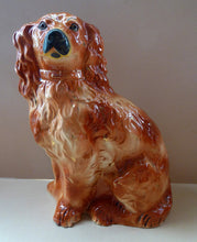 Load image into Gallery viewer, Fabulous PAIR of EXTRA LARGE Russet Coloured Staffordshire Dogs. Interesting Scottish Provenance
