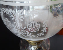 Load image into Gallery viewer, ANTIQUE Victorian Clear Pressed Glass Oil or Kerosene Lamp. Complete Lamp with Unusual Glass Fish Decorative Section
