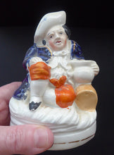 Load image into Gallery viewer, Antique STAFFORDSHIRE Drunken Man Dip Pen Holder; Rare &amp; Collectable 19th Century Model
