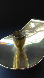 1960s Dantorp Design Danish Polished Brass Candlestick