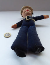 Load image into Gallery viewer, Genuine Vintage Norah Wellings SAILOR DOLL. Wearing SS. Argentina Star Cap. Original Label Sewn on Base of Foot
