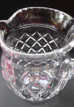 Load image into Gallery viewer, LARGE Vintage Stuart Crystal Lemonade or Water Jug. With simple criss-cross pattern (STU 34).  Height 6 1/2 inches
