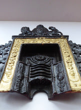Load image into Gallery viewer, Antique Miniature Cast Iron Fireplace Greenlees Glasgow

