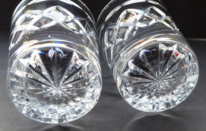 Set of FOUR Vintage TUDOR Crystal Whisky Glasses or Tumblers. Classic 1970s Brandon Pattern