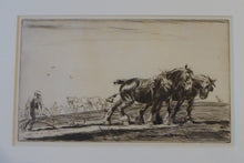Load image into Gallery viewer, Original 1920s Etching and Drypoint by GEORGE SOPER (1870 - 1942). The Ploughing Match I
