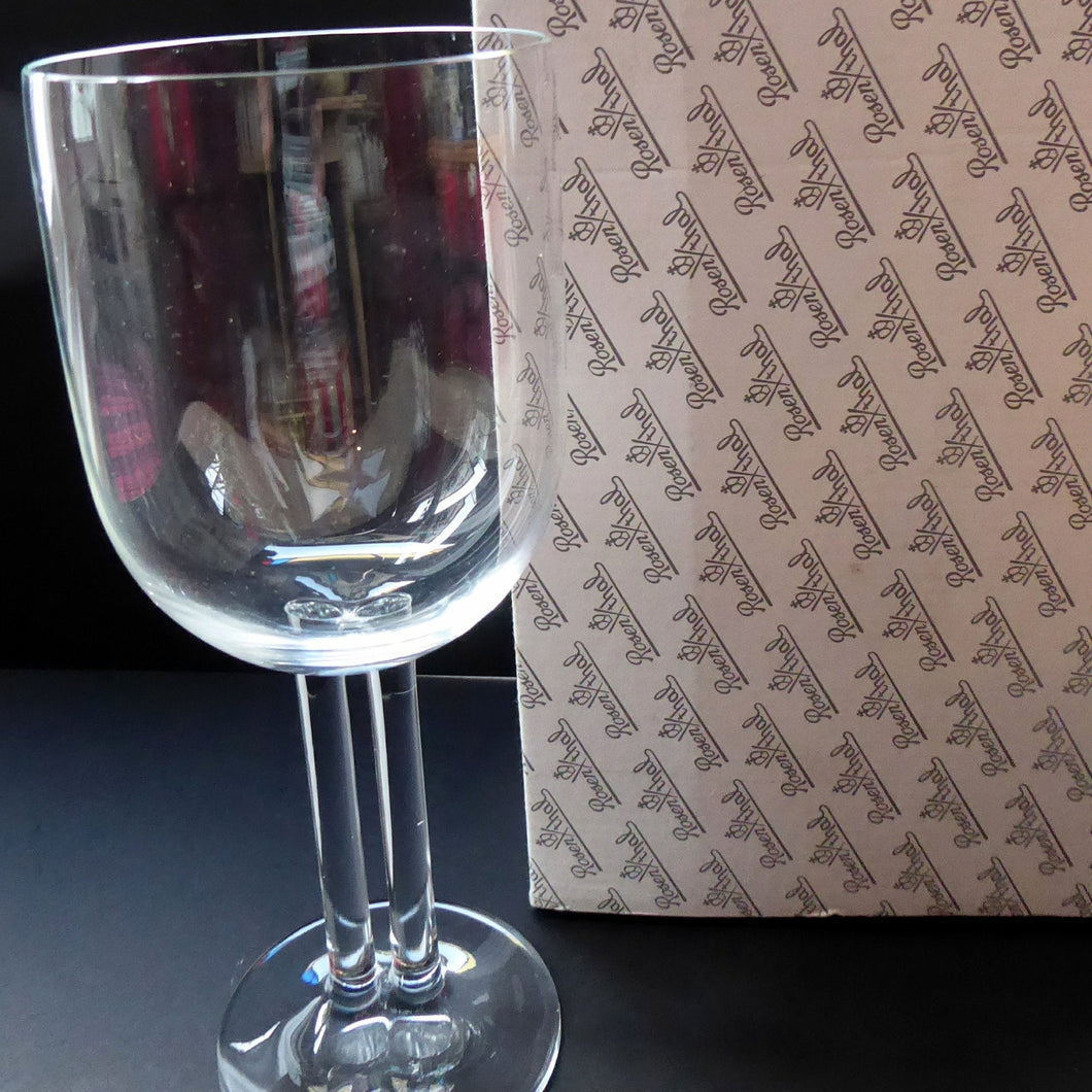 Vintage Rosenthal Cupola WHITE WINE Glasses. Unusual Double Stem. SINGLE Glass