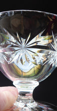 Load image into Gallery viewer, EDINBURGH CRYSTAL THREE Matching Sundae Dishes or Bowls. Excellent Vintage Condition with Shorter Stem and Engraved Stars

