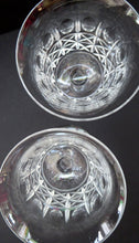 Load image into Gallery viewer, PAIR of Vintage WEBB CRYSTAL Large Liqueur Glasses. Height 4 1/4 inches. Signed on the base
