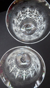 PAIR of Vintage WEBB CRYSTAL Large Liqueur Glasses. Height 4 1/4 inches. Signed on the base