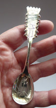 Load image into Gallery viewer, 1960s SOLID SILVER Sami Swedish Small Spoon. Decorated with Engraved Reindeer and with Ring Top Handle
