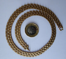 Load image into Gallery viewer, Solid 9ct Gold Decorative Textured Link  Nceklace. 19 grams weight
