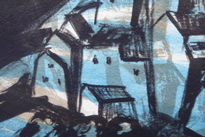 Anne Redpath Lithograph Corsican Village