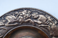 Load image into Gallery viewer, Antique Bronze Wall Plate with Hunting Diana and Actaeon Scene. Lion Hunt
