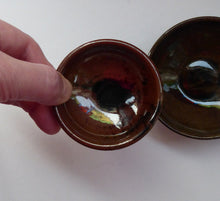 Load image into Gallery viewer, SCOTTISH POTTERY. Two Vintage Studio Pottery Stoneware Pin Dishes by Tom Lochhead, Kirkcudbright
