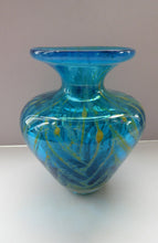 Load image into Gallery viewer, Vintage Signed Mdina Glass Vase. Great Sea and Sand Colours and Attractive Shape with Flared Trumpet Neck
