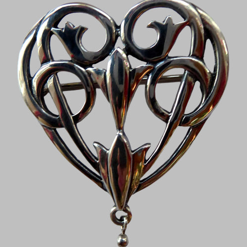 SCOTTISH SILVER: Vintage ORTAK Brooch by Malcolm Gray. Edinburgh Hallmark 1992