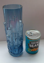 Load image into Gallery viewer, SCANDINAVIAN Glass Vase. Aseda Glasbruk, Swedish Sapphire Glass Bark Vase. Designed by Bo Borgstrom; 1960s
