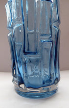 Load image into Gallery viewer, SCANDINAVIAN Glass Vase. Aseda Glasbruk, Swedish Sapphire Glass Bark Vase. Designed by Bo Borgstrom; 1960s
