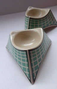 PAIR of ROSENTHAL Flash One Pattern Studio Linie Egg Cups. Designed by Dorothy Hafner, 1980s