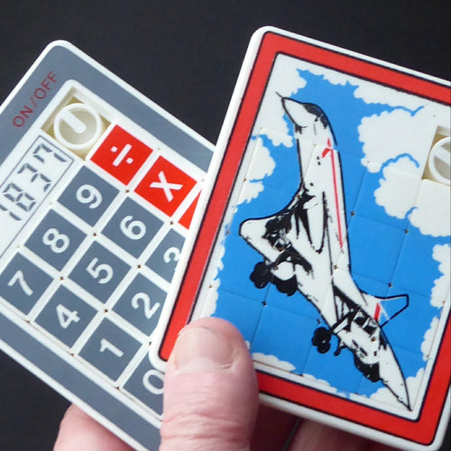 TWO Vintage UNITED NOTIONS (Dodo Designs) Sliding Puzzle Games. Smaller Size - in good vintage condition. Rare