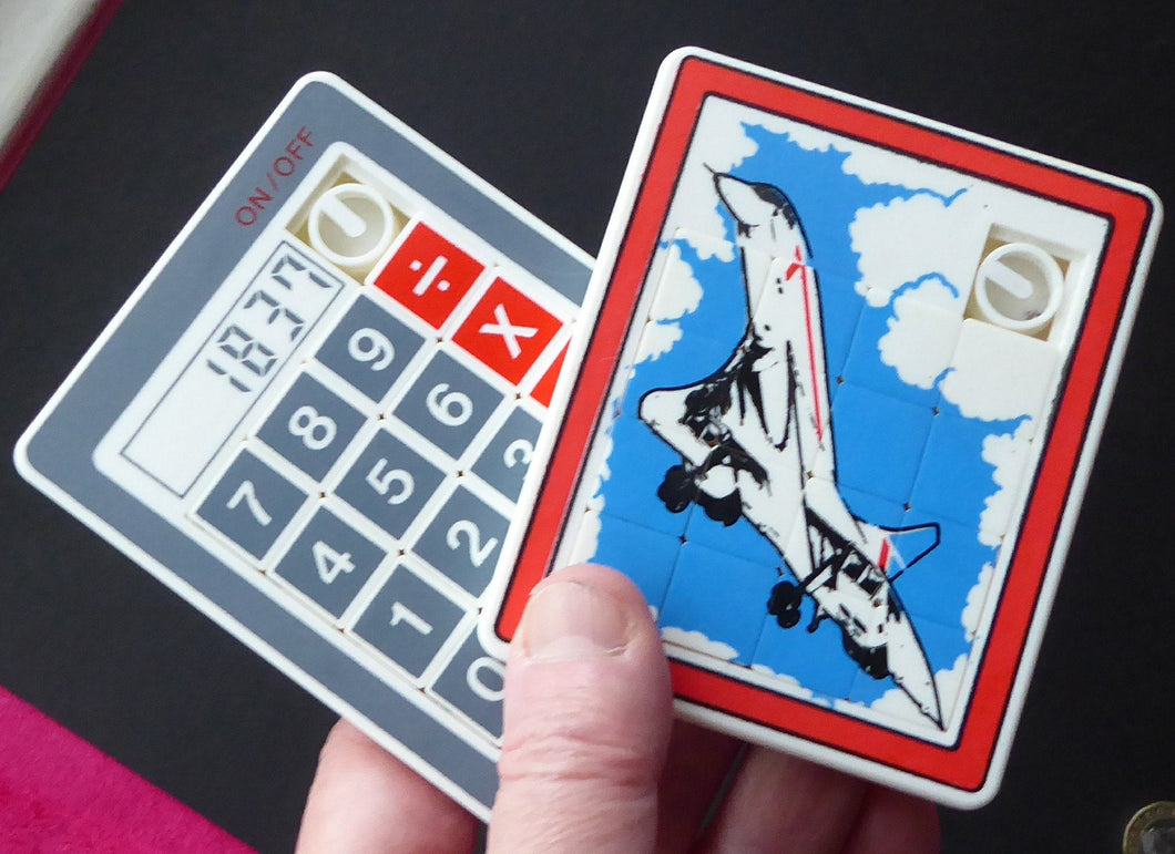 TWO Vintage UNITED NOTIONS (Dodo Designs) Sliding Puzzle Games. Smaller Size - in good vintage condition. Rare