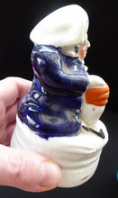 Load image into Gallery viewer, Antique STAFFORDSHIRE Drunken Man Dip Pen Holder; Rare &amp; Collectable 19th Century Model
