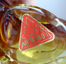 Load image into Gallery viewer, Vintage ITALIAN MURANO Glass Figurine in the Form of a Little Golden Amber Puppy Dog. With Red Murano Label
