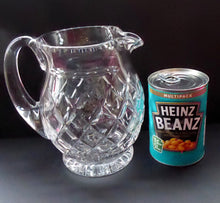 Load image into Gallery viewer, LARGE Vintage Stuart Crystal Lemonade or Water Jug. With simple criss-cross pattern (STU 34).  Height 6 1/2 inches
