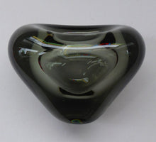 Load image into Gallery viewer, 1950s DANISH Holmegaard MENUET Heart Shaped Smoked Glass Vase
