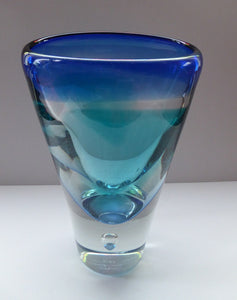 CAITHNESS GLASS Vase. From the Freestyle Range. Limited Edition Designed by Sarah Peterson and Made by James Manson