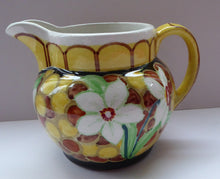 Load image into Gallery viewer, SCOTTISH POTTERY. Sweet Little 1920s BOUGH Ceramic Miniature Jug. Pretty Hand Painted Floral Design
