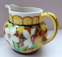 Load image into Gallery viewer, SCOTTISH POTTERY. Sweet Little 1920s BOUGH Ceramic Miniature Jug. Pretty Hand Painted Floral Design
