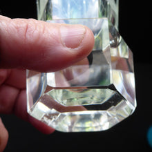 Load image into Gallery viewer, LARGE MASONIC Firing Glass - with Heavy Faceted Base and Fabulous Engraved Masonic Symbols: Sun, Pyramid, Dividers Etc
