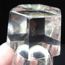 Load image into Gallery viewer, LARGE MASONIC Firing Glass - with Heavy Faceted Base and Fabulous Engraved Masonic Symbols: Sun, Pyramid, Dividers Etc
