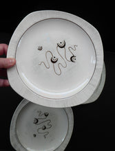 Load image into Gallery viewer, 1950s MIDWINTER Set of SIX Dessert Plates. Collectable FANTASY Pattern. Designed by Jessie Tait in 1953
