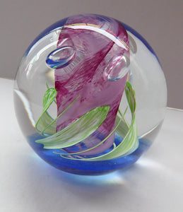 Fabulous LIMITED EDITION Scottish Caithness Glass Paperweight: Elfin Dance by Alastair MacIntosh; 1990
