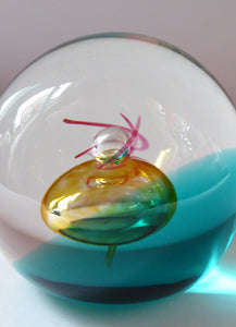 Fabulous LIMITED EDITION Scottish Caithness Glass Paperweight: Scarab by Colin Terris; 1992