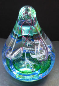 1989 Caithness Glass Paperweight: Mardi Gras by Margot Thomson