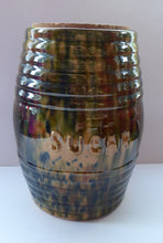Load image into Gallery viewer, SCOTTISH POTTERY. Antique Morrison &amp; Crawford, Kirkcaldy (Rosslyn) Pottery SUGAR Barrel Jar
