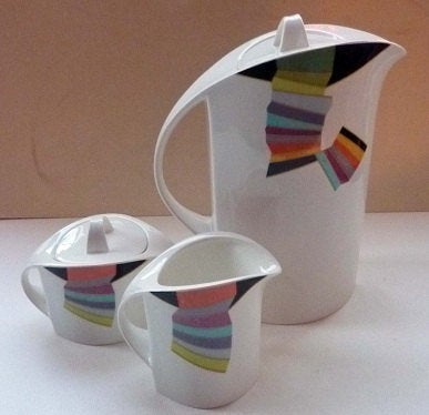 Villeroy & Boch Porcelain Coffee Pot, Milk Jug and Sugar Bowl Set. Beautiful 1980s BALENO Pattern