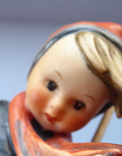 Load image into Gallery viewer, Collectable 1960s Issue. HUMMEL Figurine. The Skier with Original Wooden Skis
