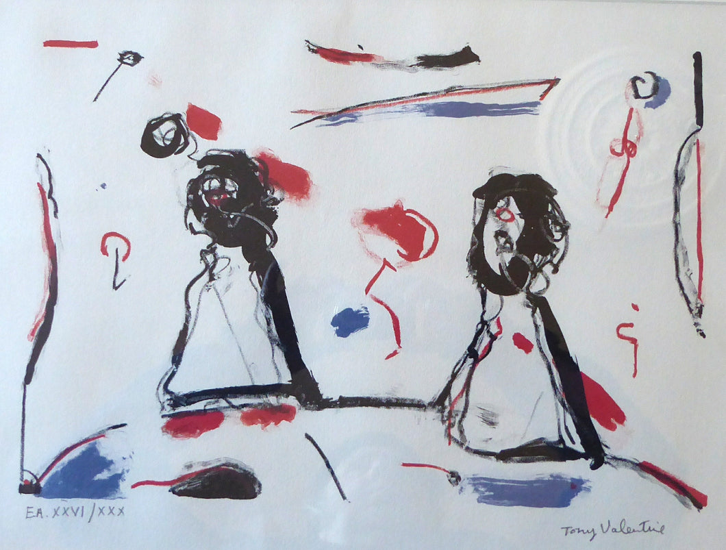 Scottish Art for Sale Tony Valentine Abstract Signed Print Mid Century 1960s