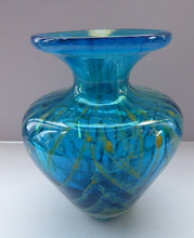 Load image into Gallery viewer, Vintage Signed Mdina Glass Vase. Great Sea and Sand Colours and Attractive Shape with Flared Trumpet Neck
