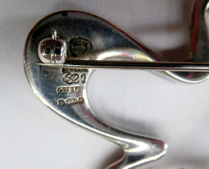 GEORG JENSEN Sterling Silver Vintage Amorphic SPLASH Brooch; No 321. Designed by Henning Koppel