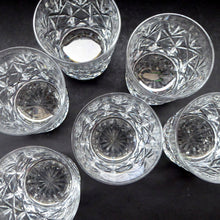Load image into Gallery viewer, Set of Six EDINBURGH CRYSTAL GLENSHEE Matching Whisky Tumblers. 1960s; Each with Etched Signature. Original Card Box

