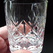 Load image into Gallery viewer, Set of Six EDINBURGH CRYSTAL GLENSHEE Matching Whisky Tumblers. 1960s; Each with Etched Signature. Original Card Box
