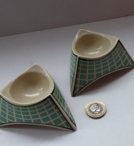 PAIR of ROSENTHAL Flash One Pattern Studio Linie Egg Cups. Designed by Dorothy Hafner, 1980s