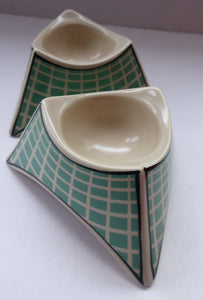 PAIR of ROSENTHAL Flash One Pattern Studio Linie Egg Cups. Designed by Dorothy Hafner, 1980s